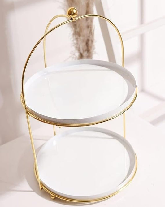 2 Tier Make Up Brush Organizer Metal Stand