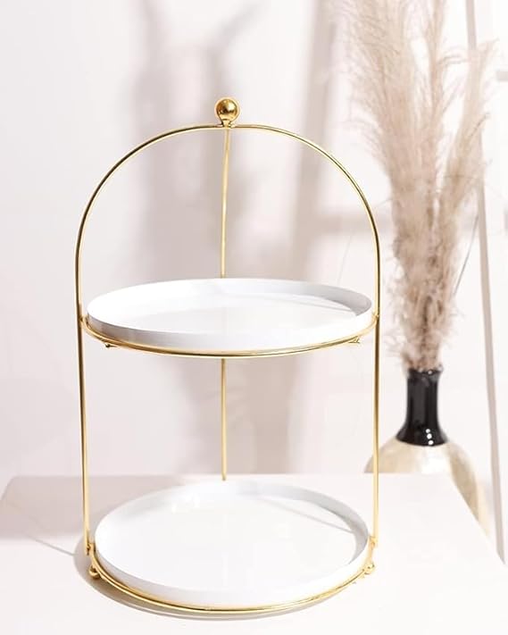2 Tier Make Up Brush Organizer Metal Stand