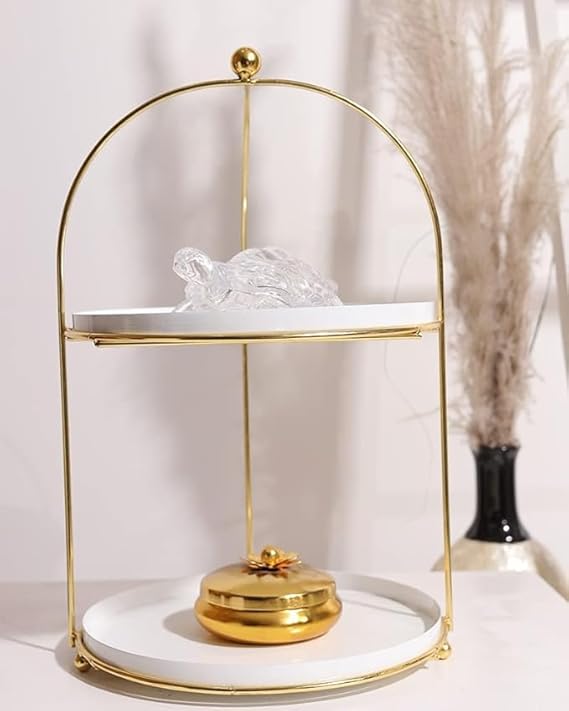2 Tier Make Up Brush Organizer Metal Stand