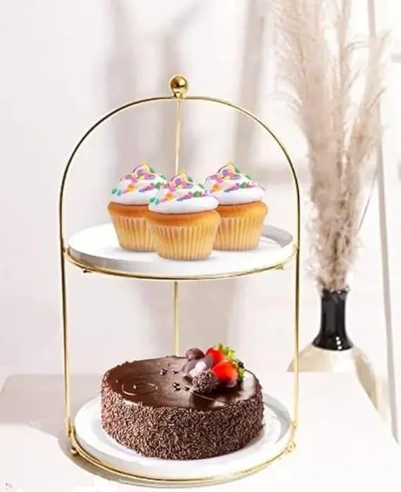 2 Tier Make Up Brush Organizer Metal Stand