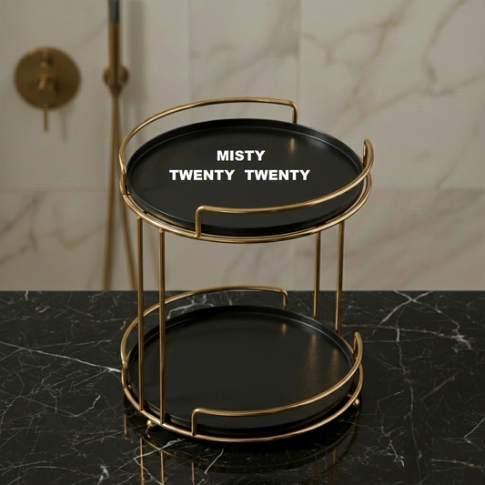 2 Tier Make Up Brush Organizer Metal Stand