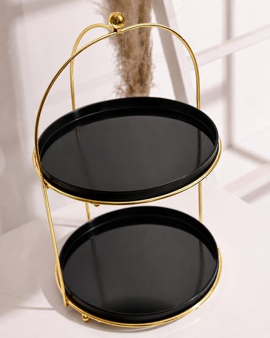 2 Tier Make Up Brush Organizer Metal Stand
