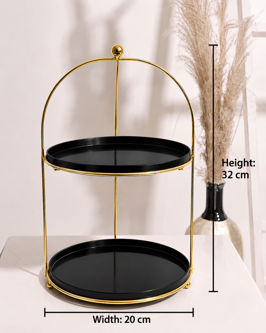 2 Tier Make Up Brush Organizer Metal Stand