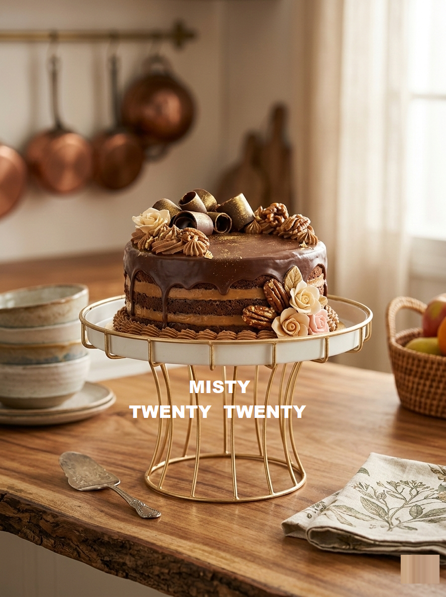 Damru Shape Cake Stand – 8 Inch | Decorative Serving Stand