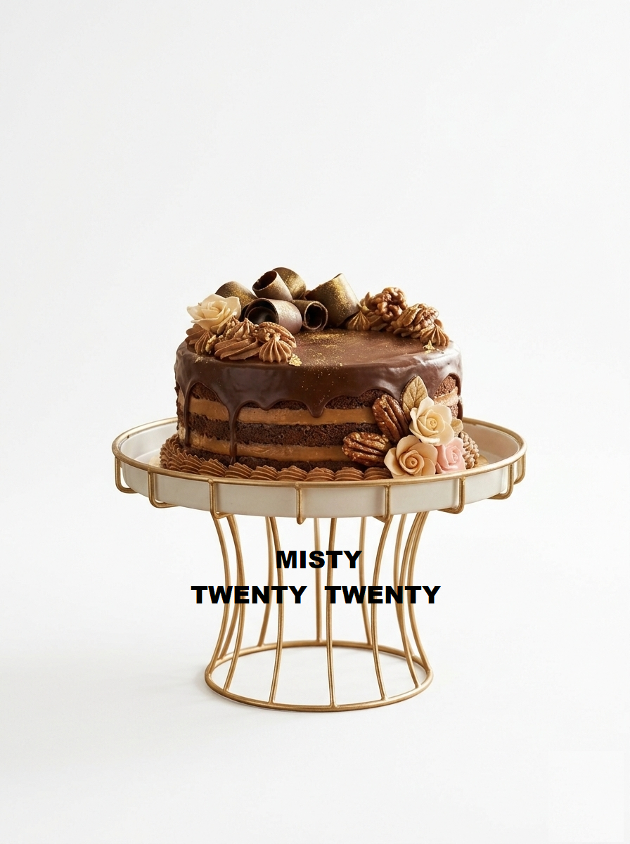 Damru Shape Cake Stand – 8 Inch | Decorative Serving Stand