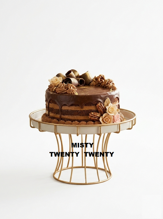 Damru Shape Cake Stand – 8 Inch | Decorative Serving Stand