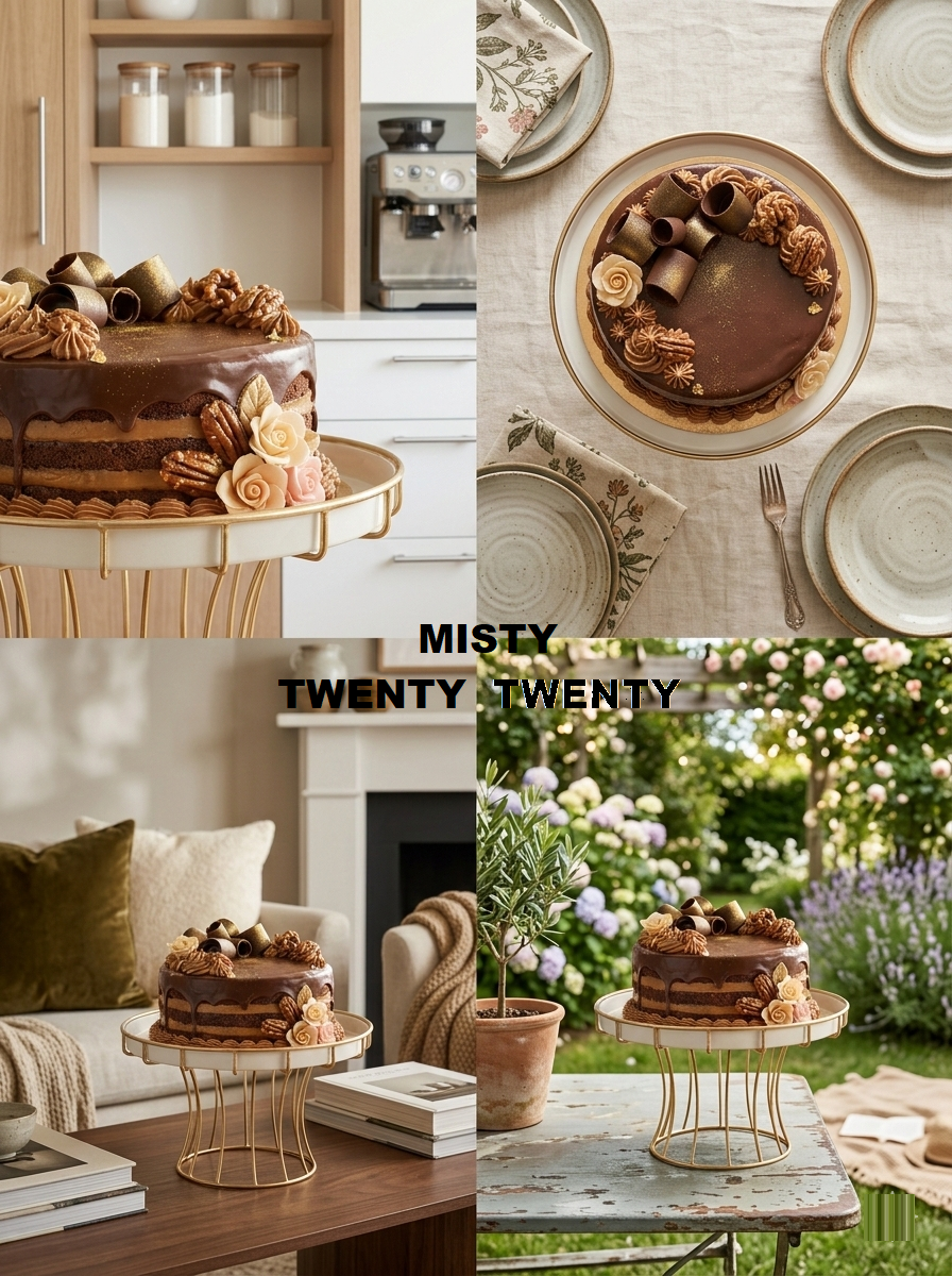 Damru Shape Cake Stand – 8 Inch | Decorative Serving Stand