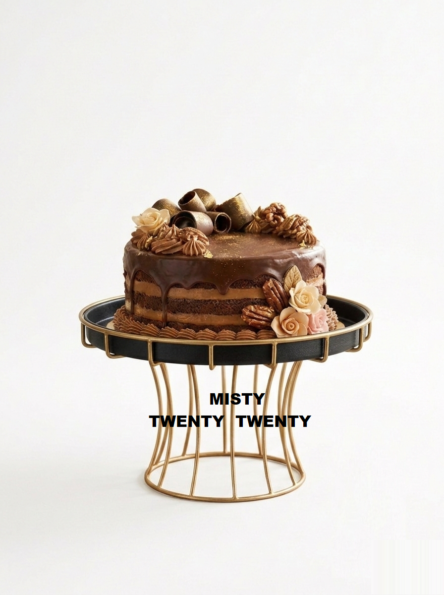 Damru Shape Cake Stand – 8 Inch | Decorative Serving Stand