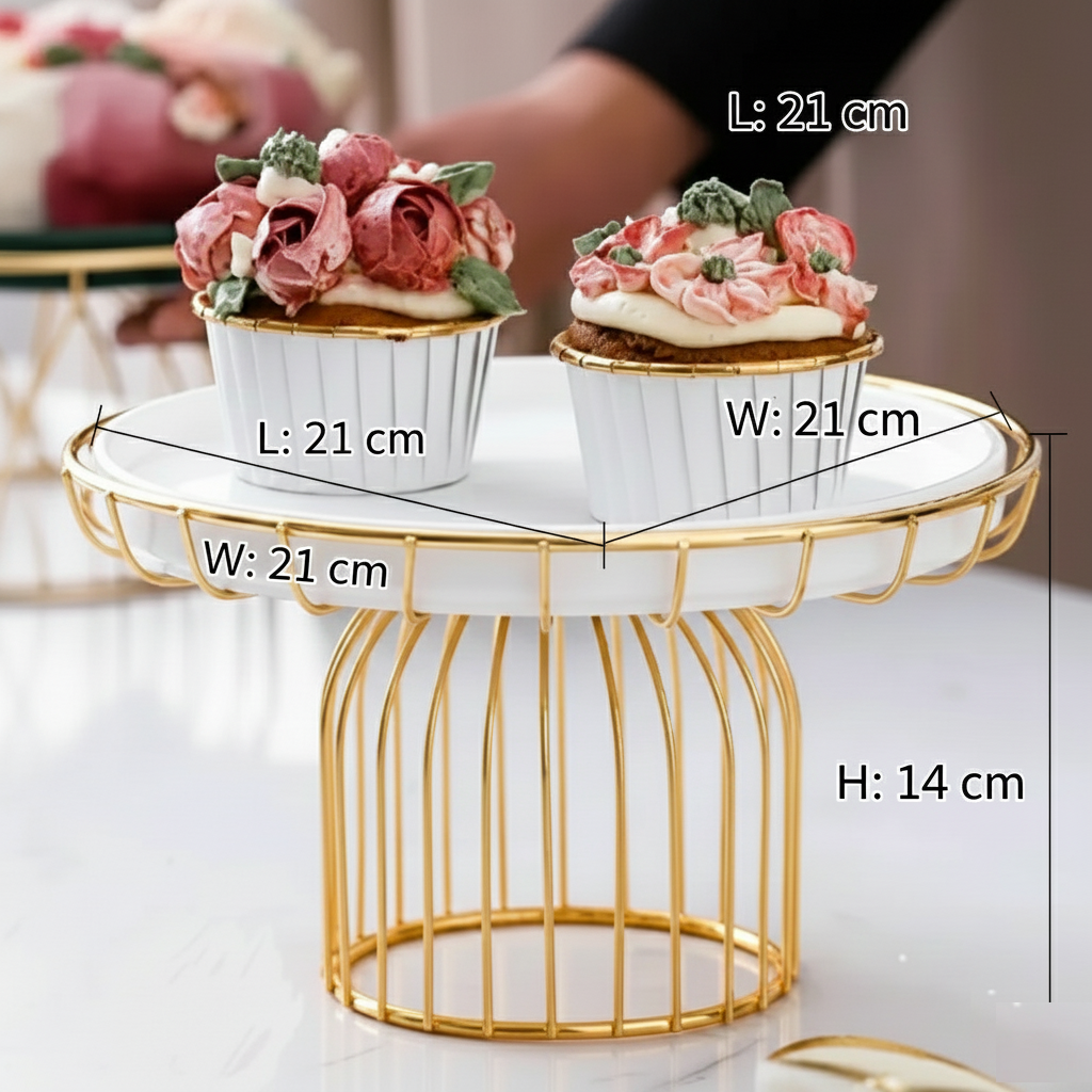 Cupcake Stand - 8 Inch Elegant Display Stand for Parties
